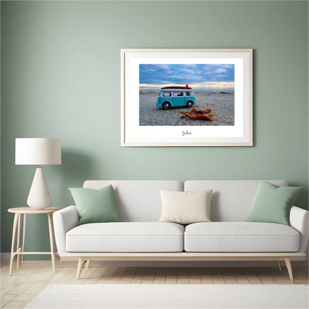affiche combi volkswagen - van & sable par gullsz