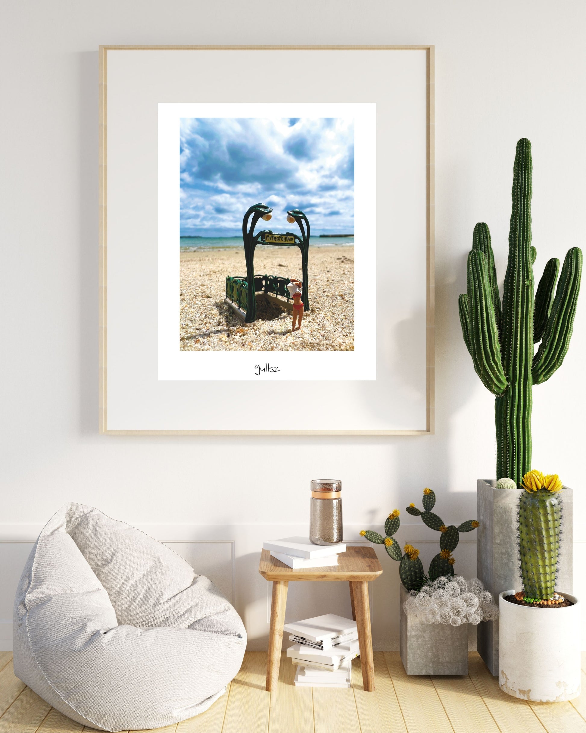 encadrement marie-louise affiche du souterrain à l'air marin 