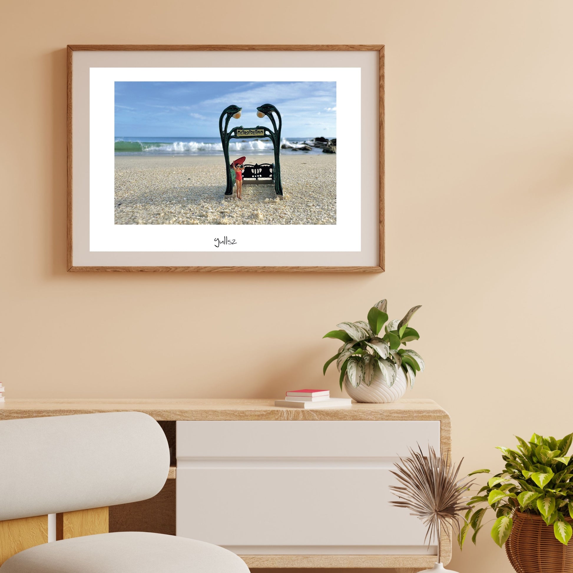 affiche ligne 9 la muette - paris encadrée